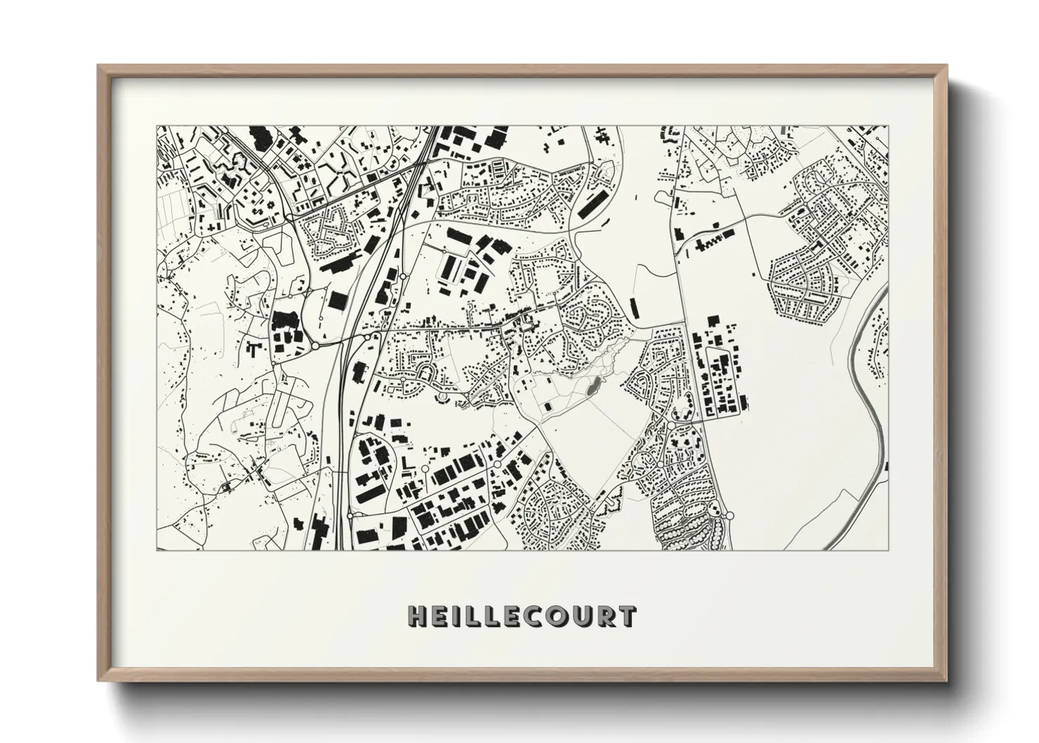 Une affiche de carte sur Heillecourt