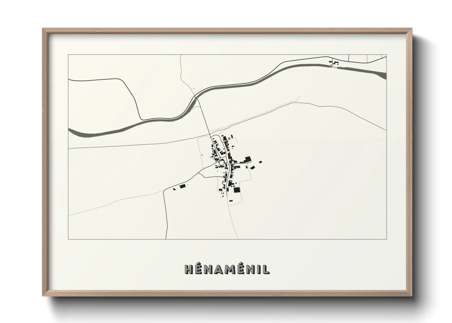 Une affiche de carte sur Hénaménil