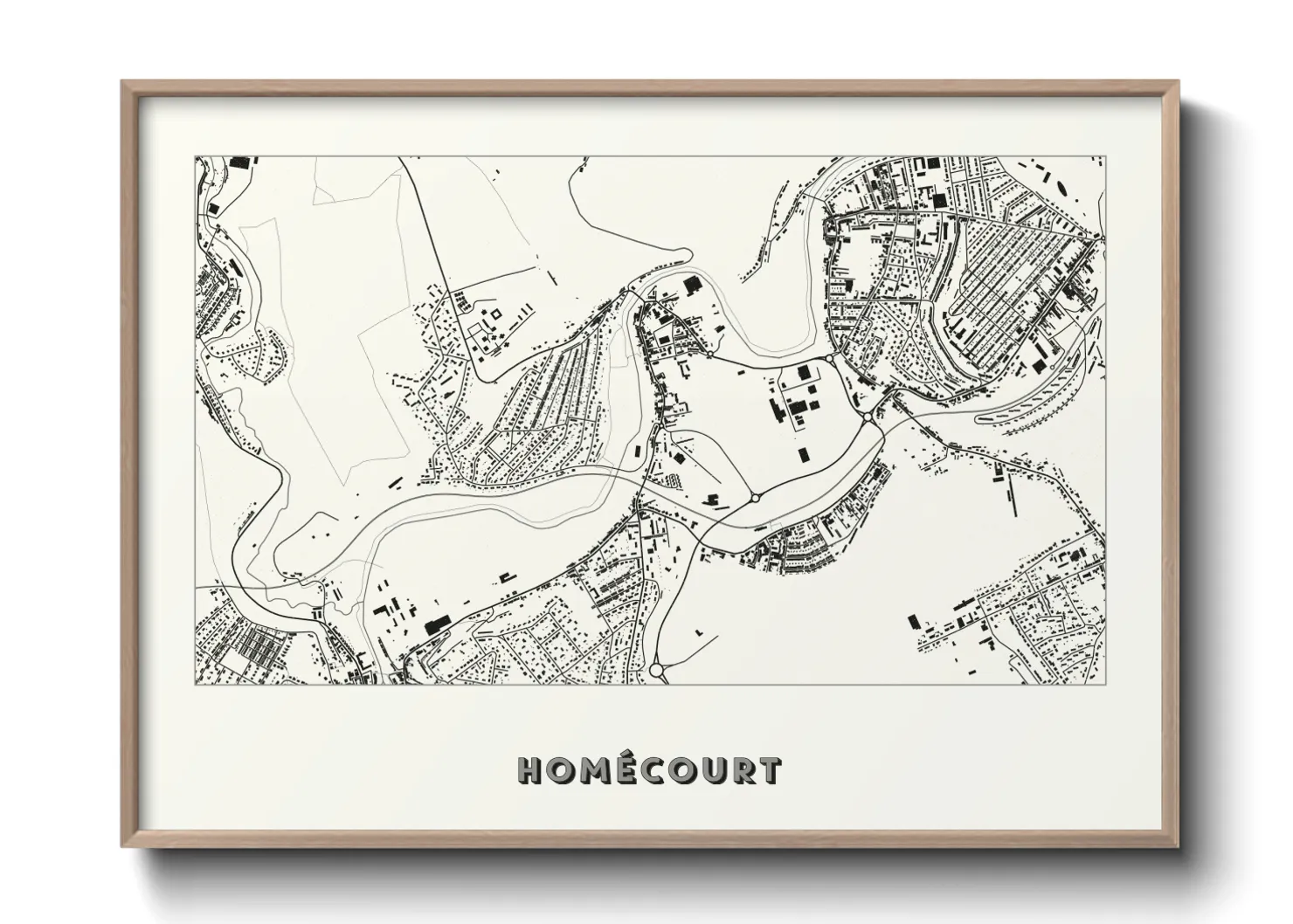 Une affiche de carte sur Homécourt