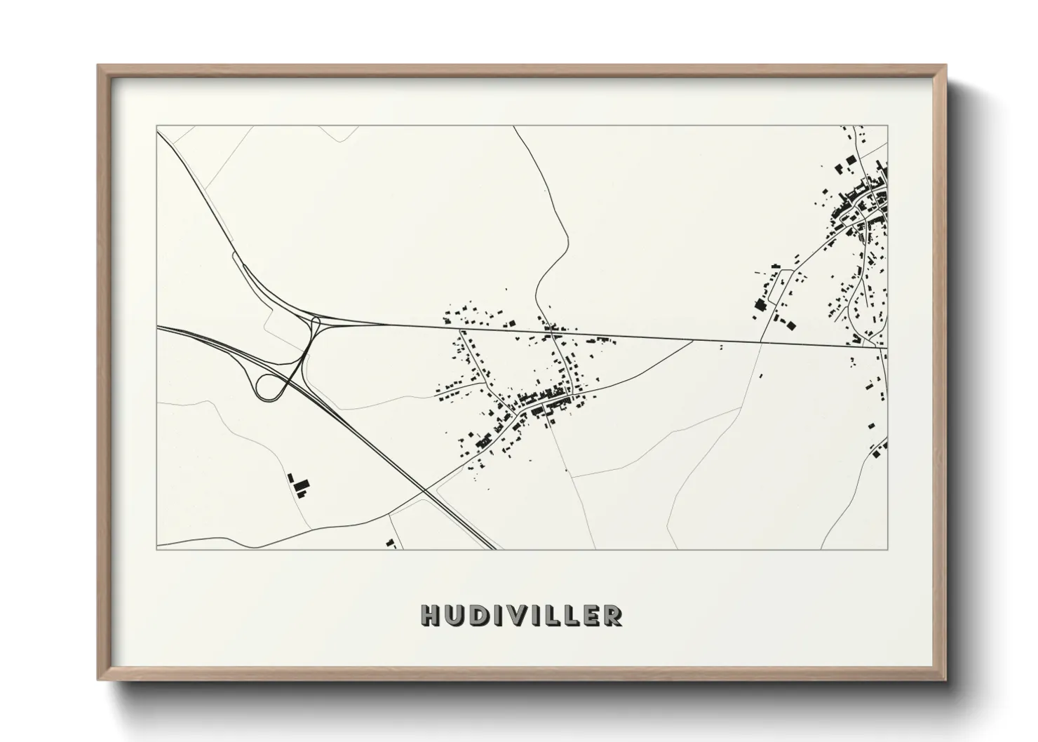 Une affiche de carte sur Hudiviller