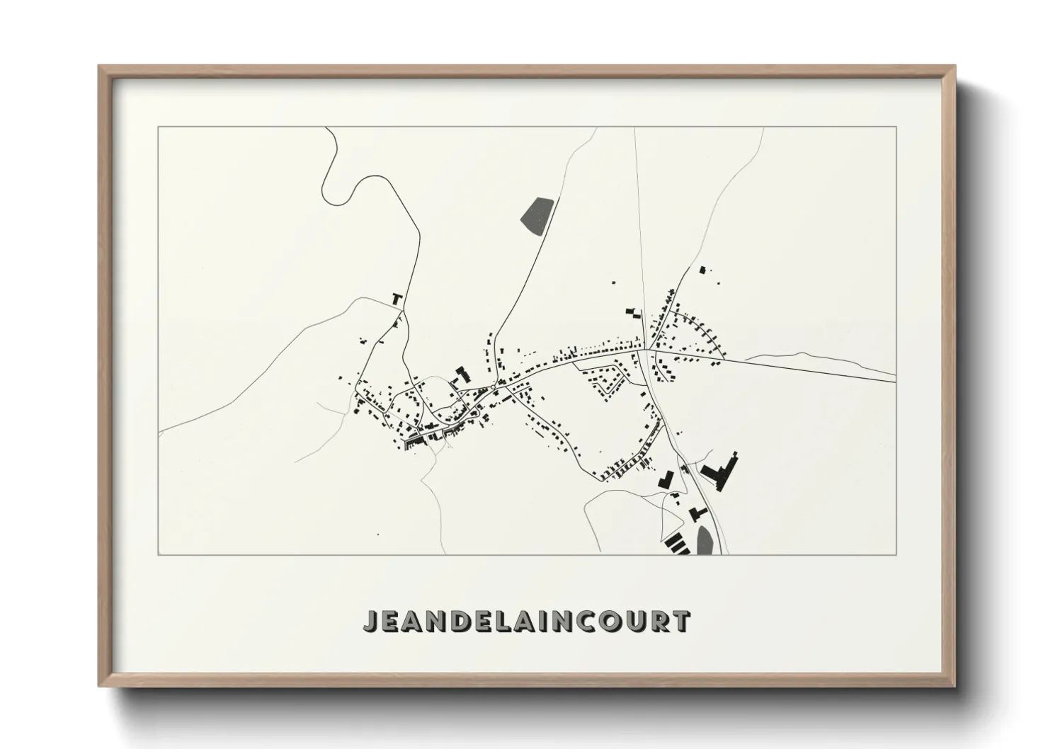 Une affiche de carte sur Jeandelaincourt