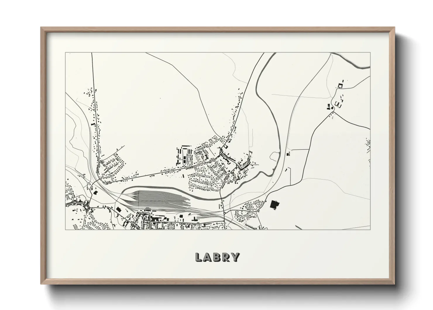 Une affiche de carte sur Labry