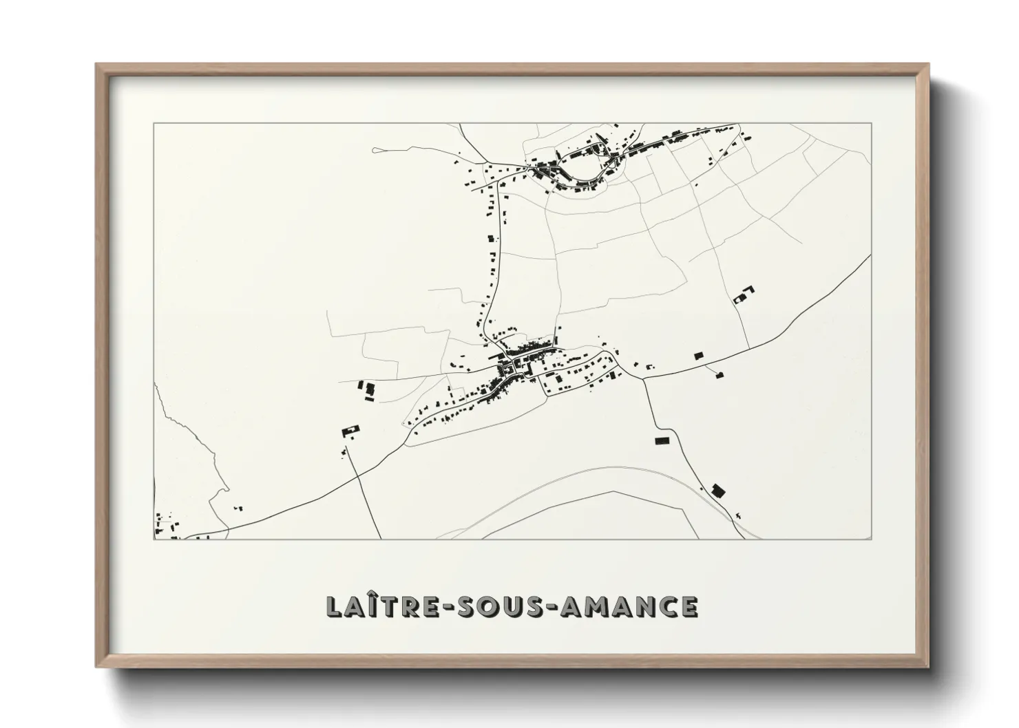 Une affiche de carte sur Laître-sous-Amance