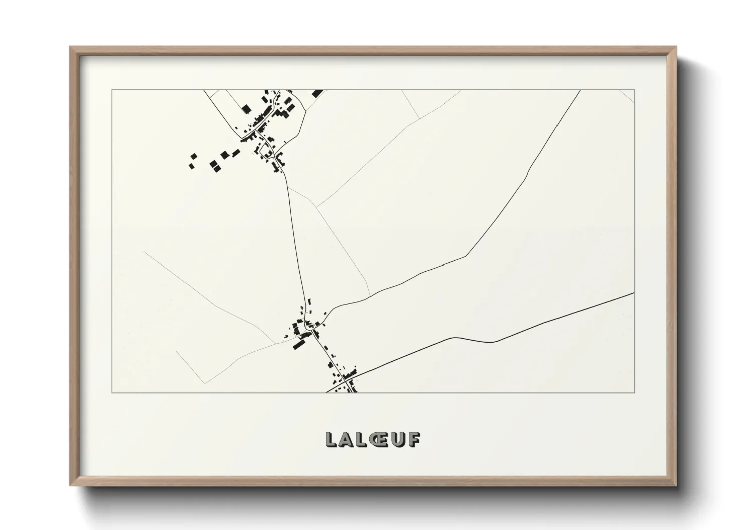 Une affiche de carte sur Lalœuf