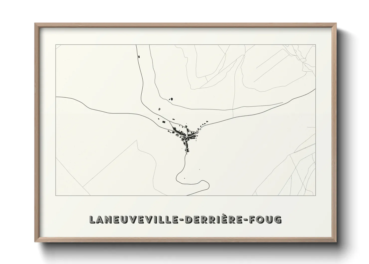 Une affiche de carte sur Laneuveville-derrière-Foug