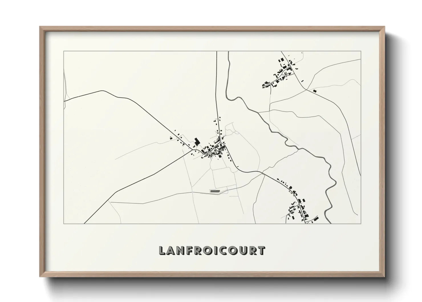 Une affiche de carte sur Lanfroicourt
