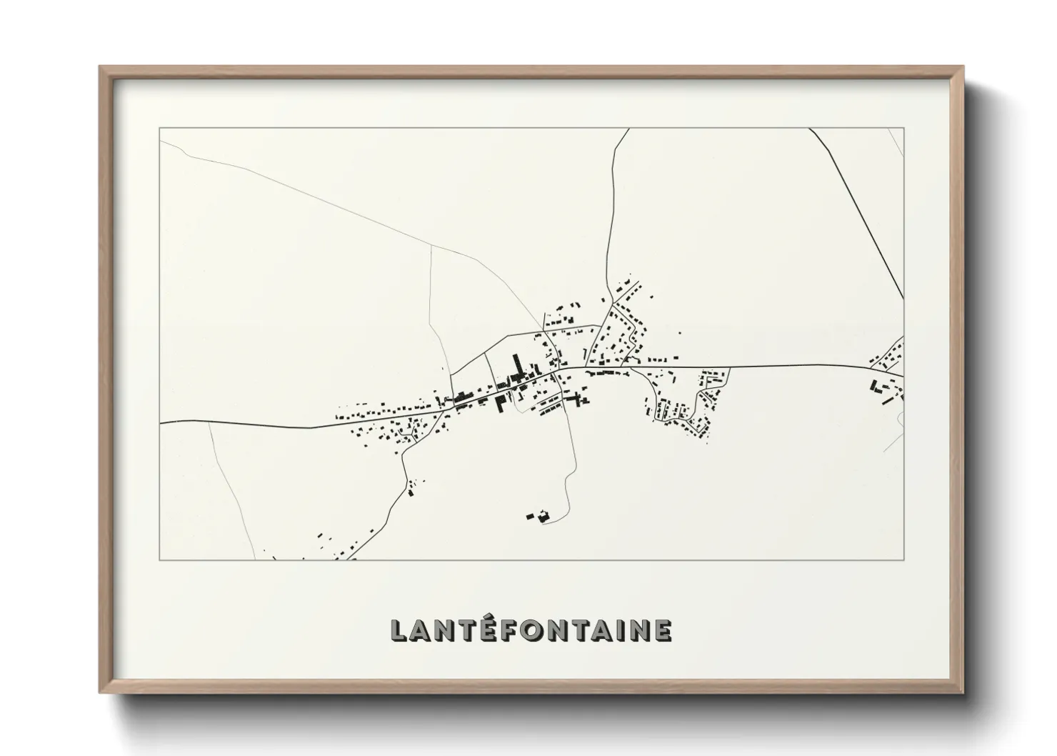 Une affiche de carte sur Lantéfontaine