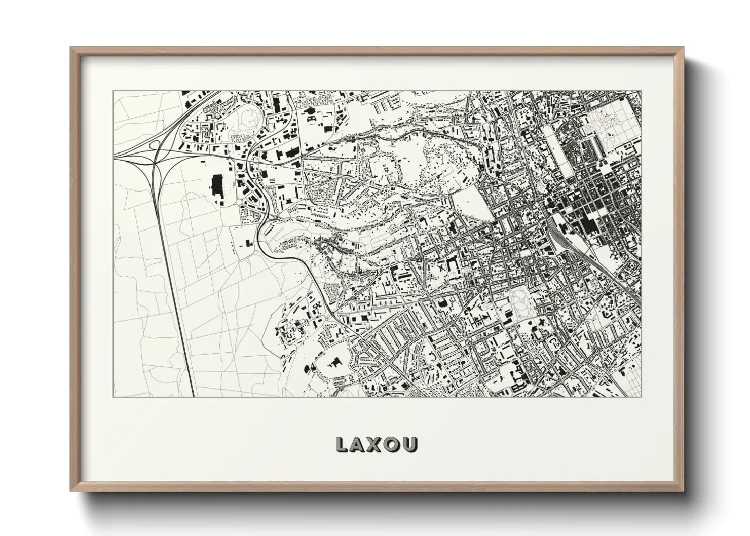Une affiche de carte sur Laxou