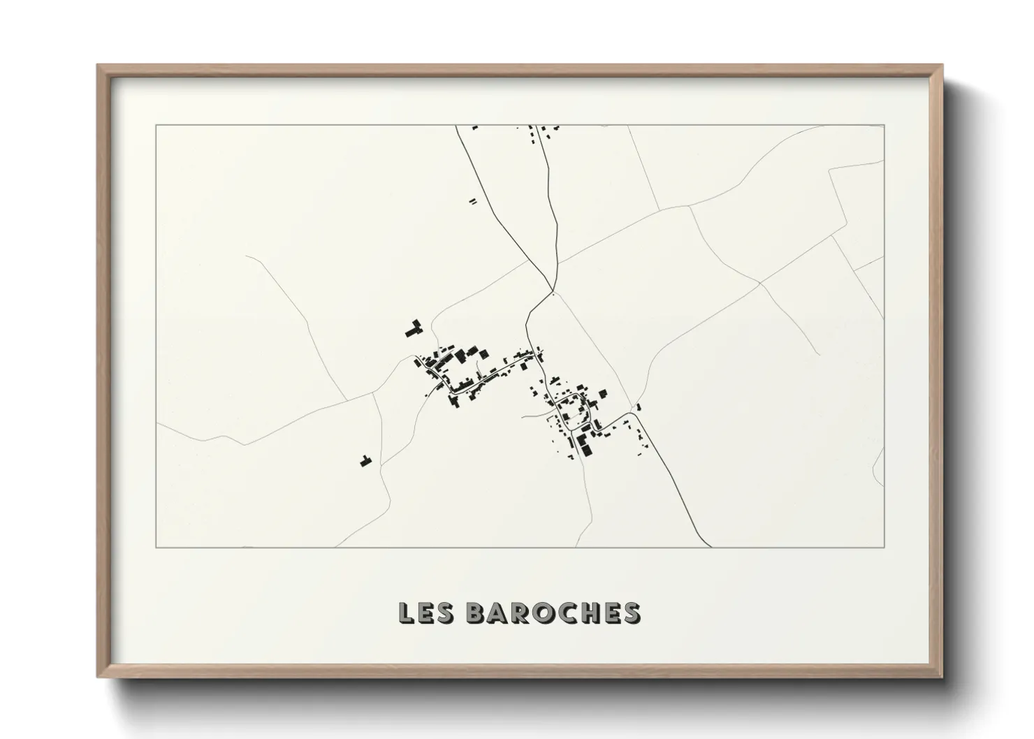 Une affiche de carte sur Les Baroches