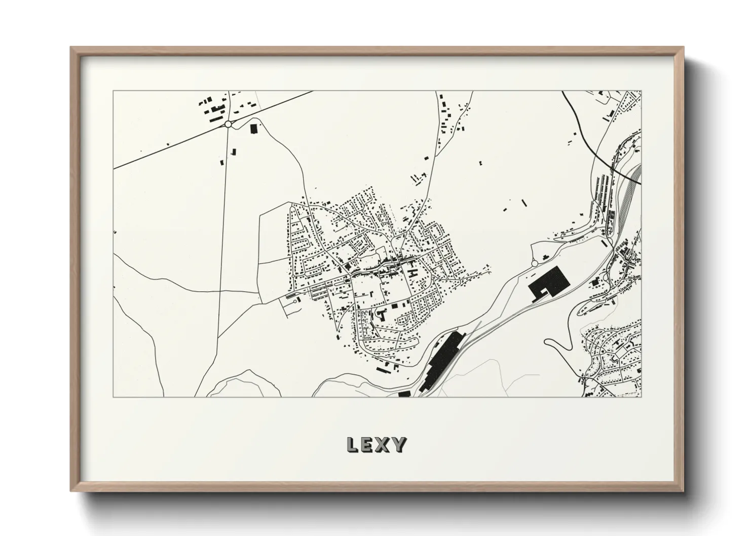 Une affiche de carte sur Lexy