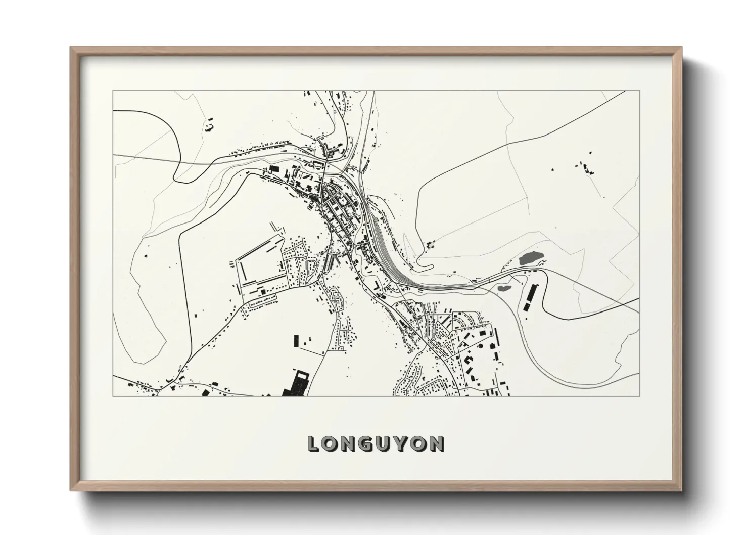 Une affiche de carte sur Longuyon