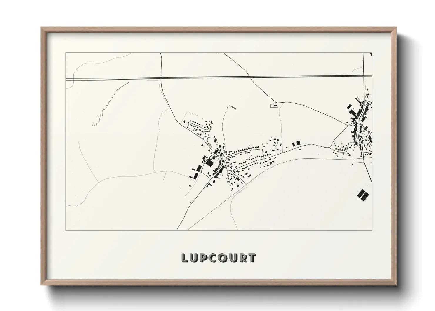 Une affiche de carte sur Lupcourt