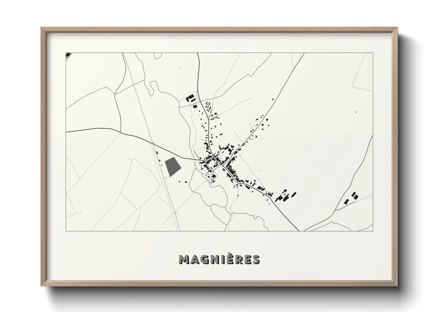 Une affiche de carte sur Magnières