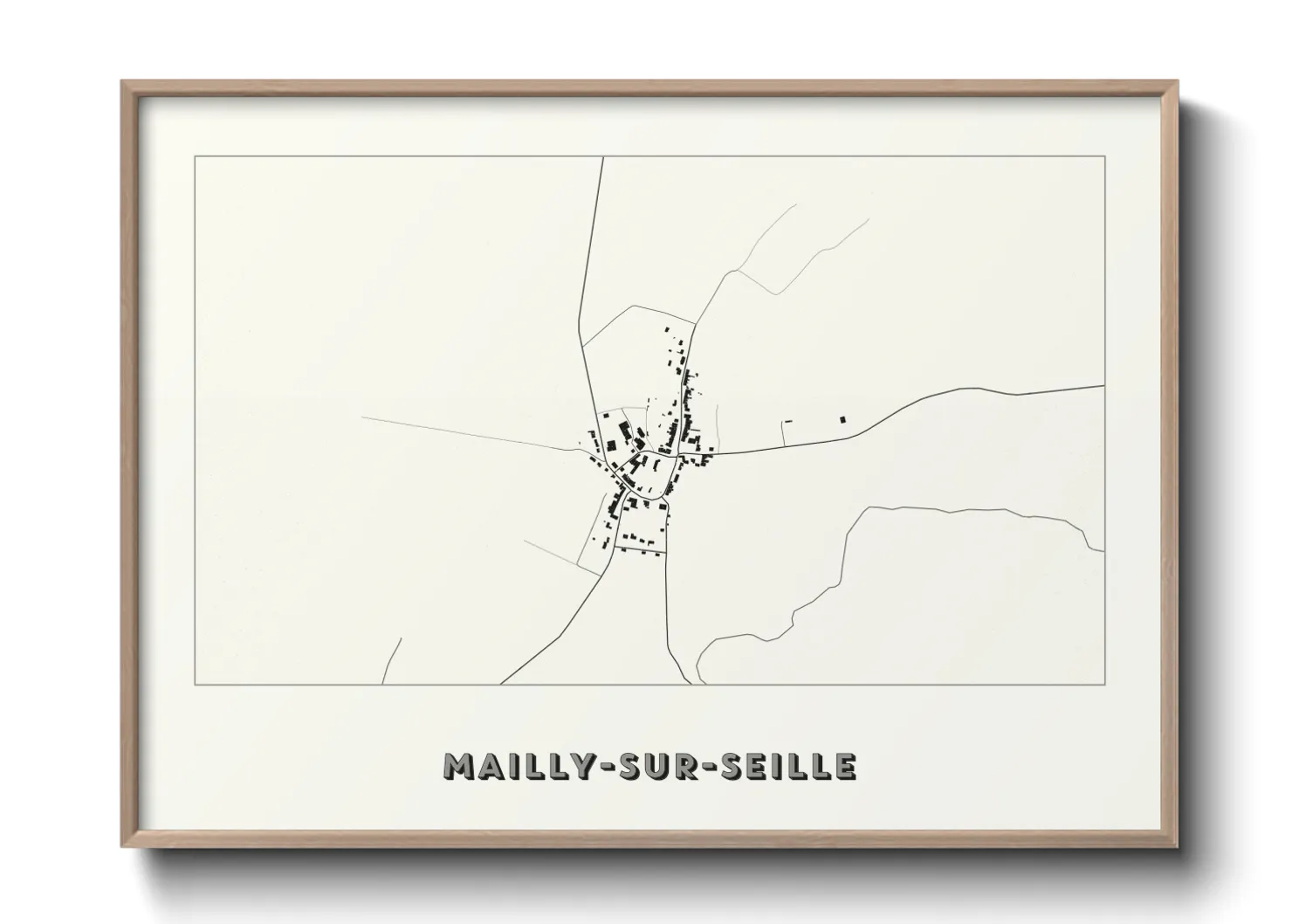 Une affiche de carte sur Mailly-sur-Seille