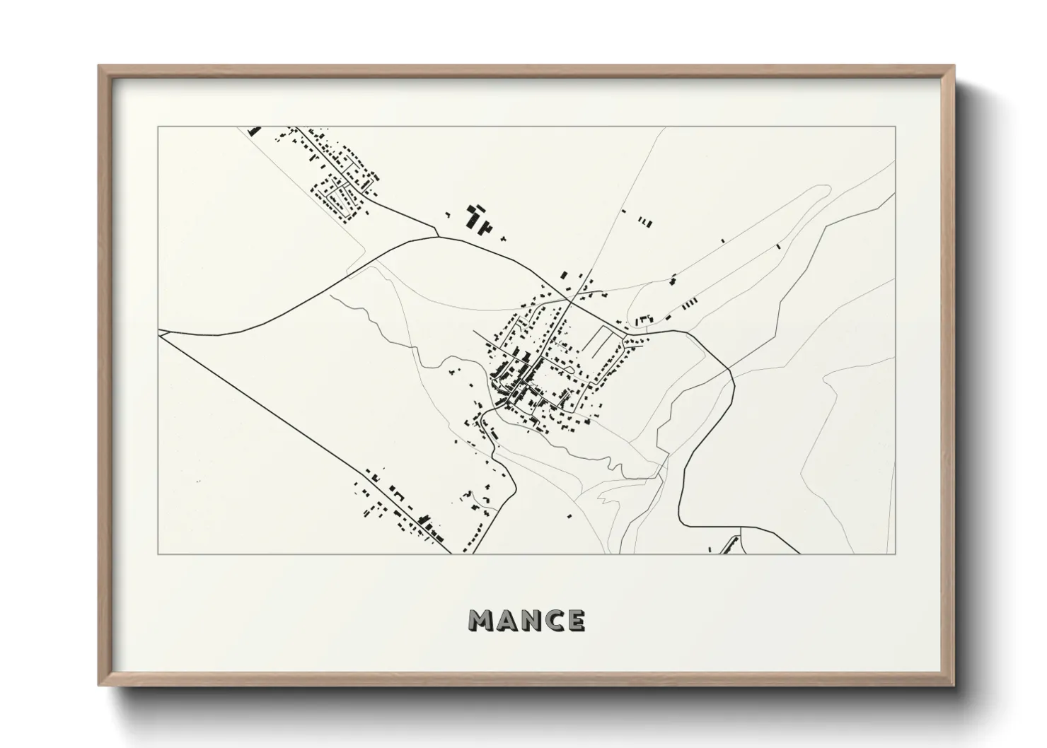 Une affiche de carte sur Mance