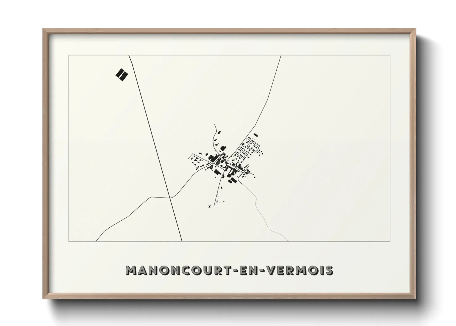 Une affiche de carte sur Manoncourt-en-Vermois
