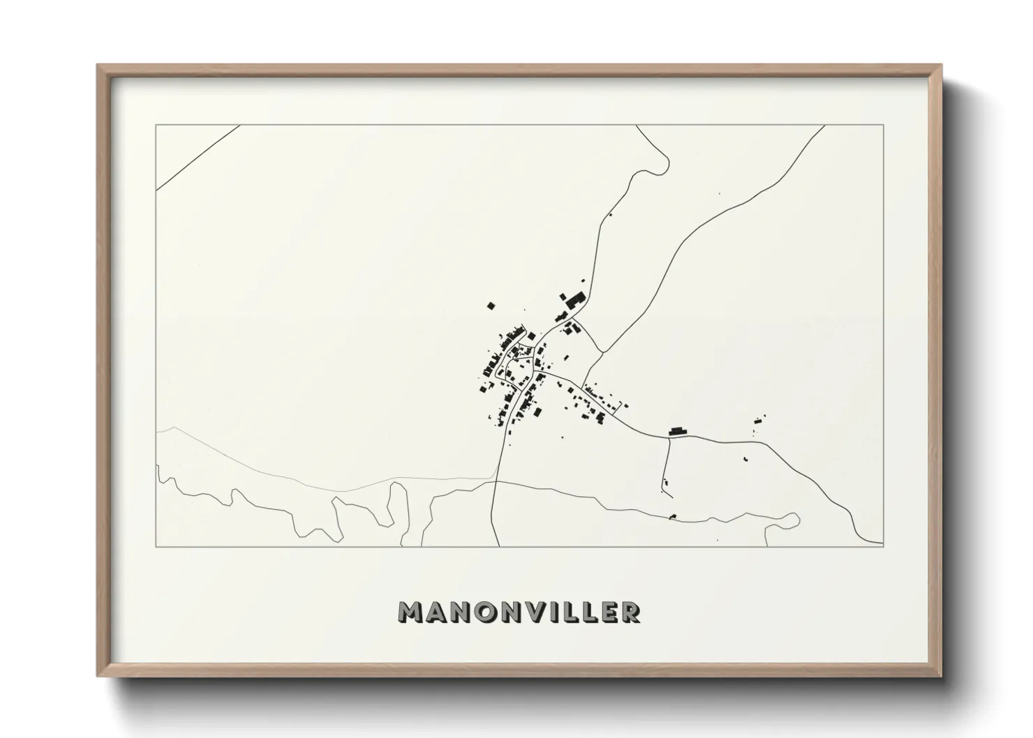 Une affiche de carte sur Manonviller