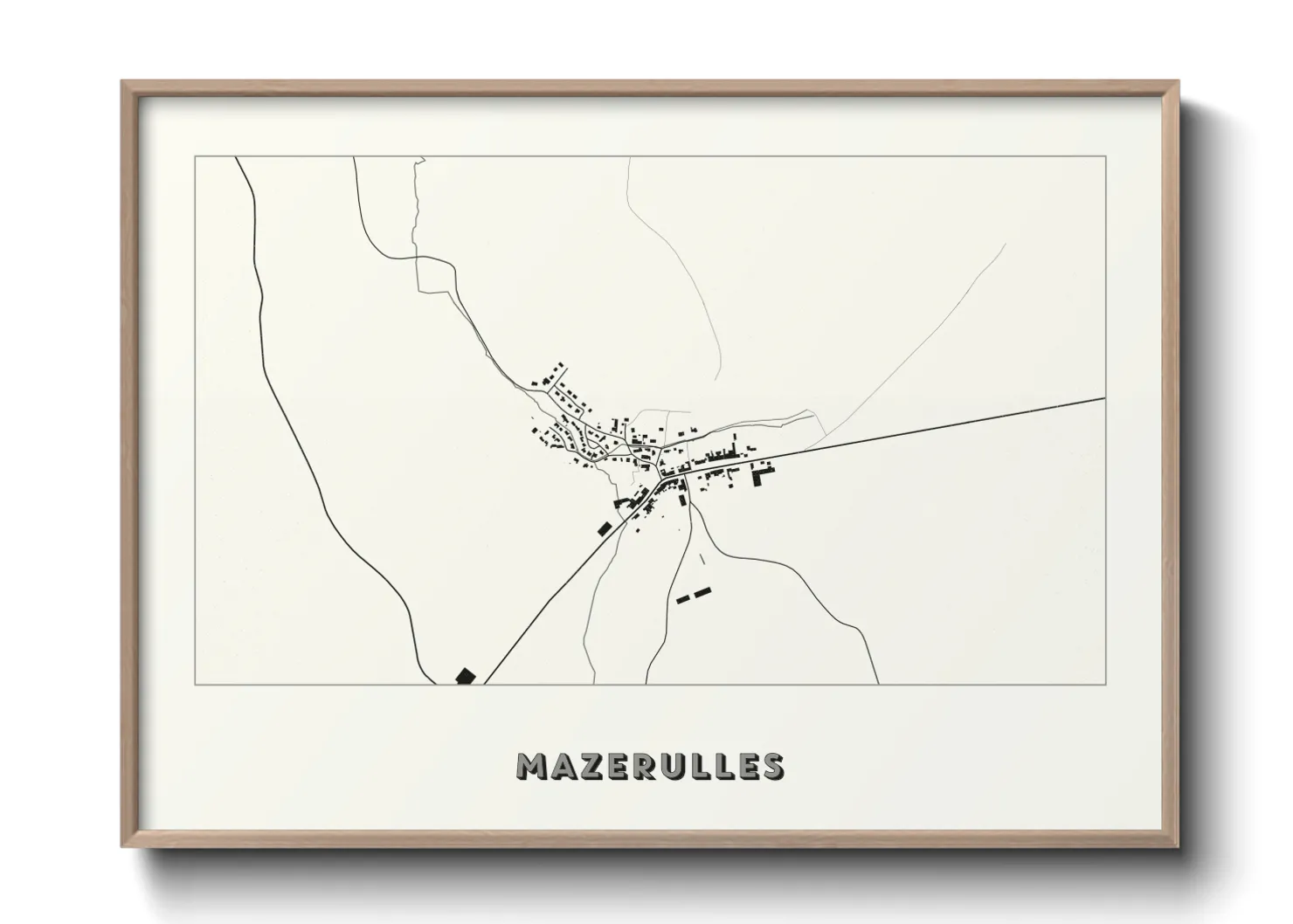 Une affiche de carte sur Mazerulles