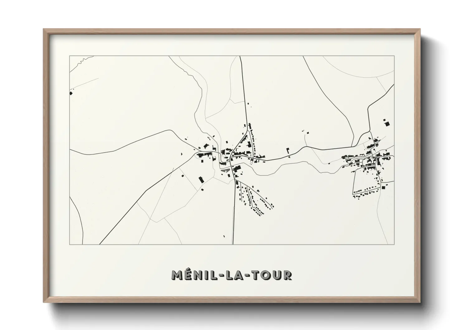 Une affiche de carte sur Ménil-la-Tour