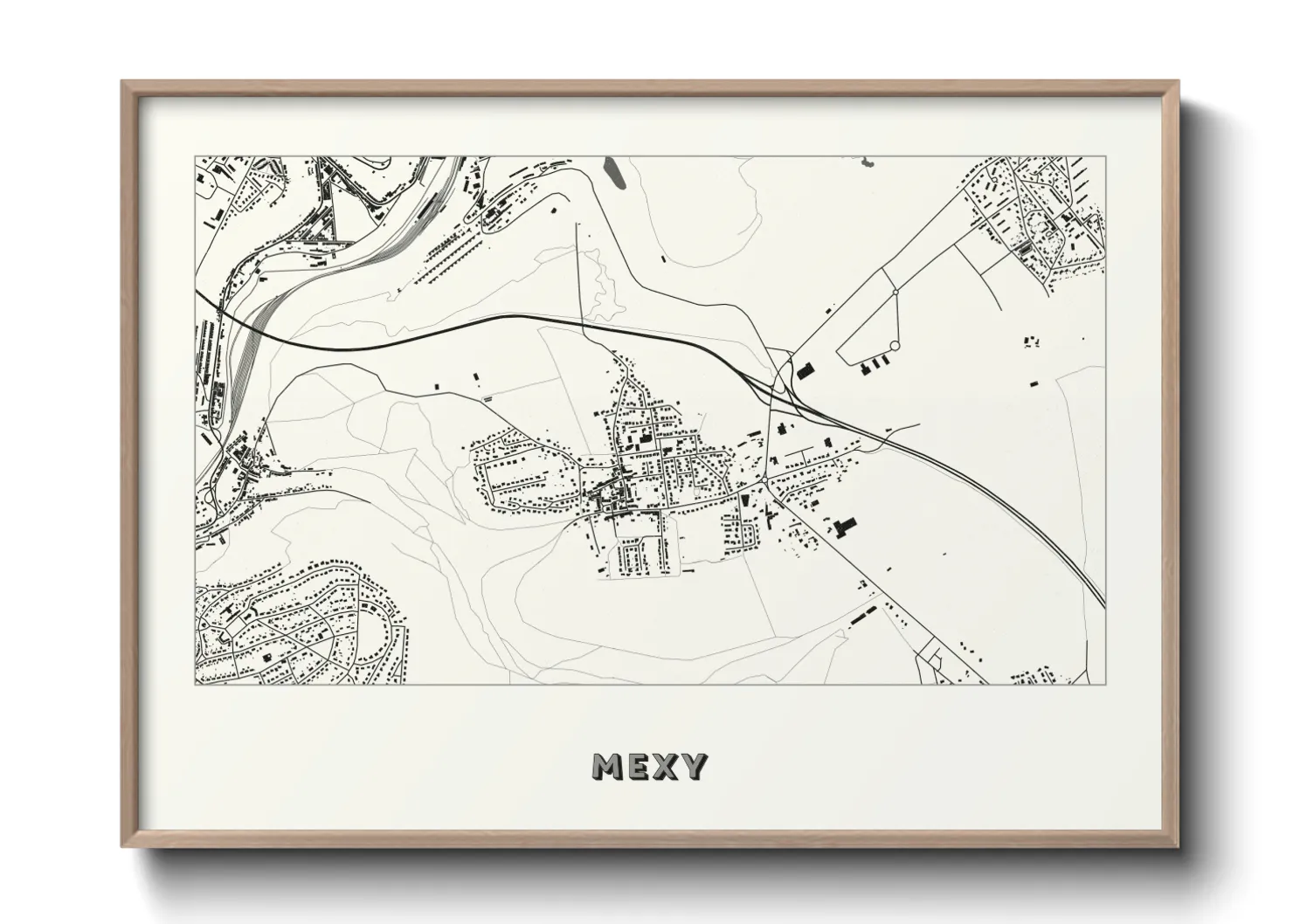 Une affiche de carte sur Mexy