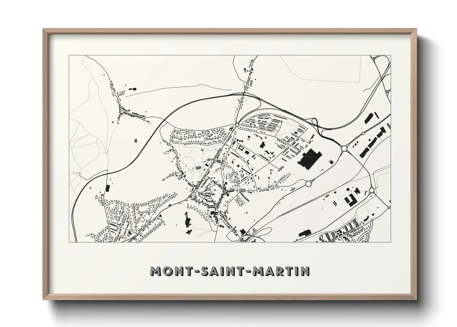 Une affiche de carte sur Mont-Saint-Martin