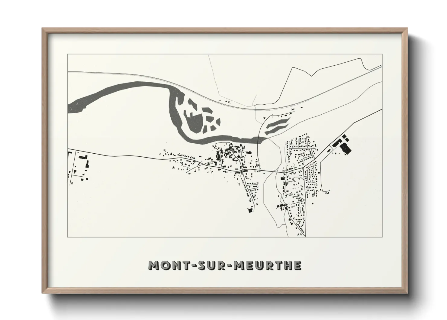 Une affiche de carte sur Mont-sur-Meurthe