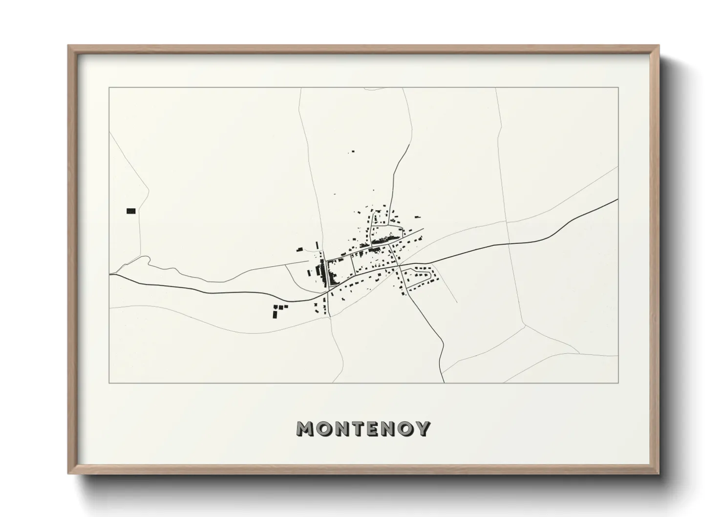 Une affiche de carte sur Montenoy