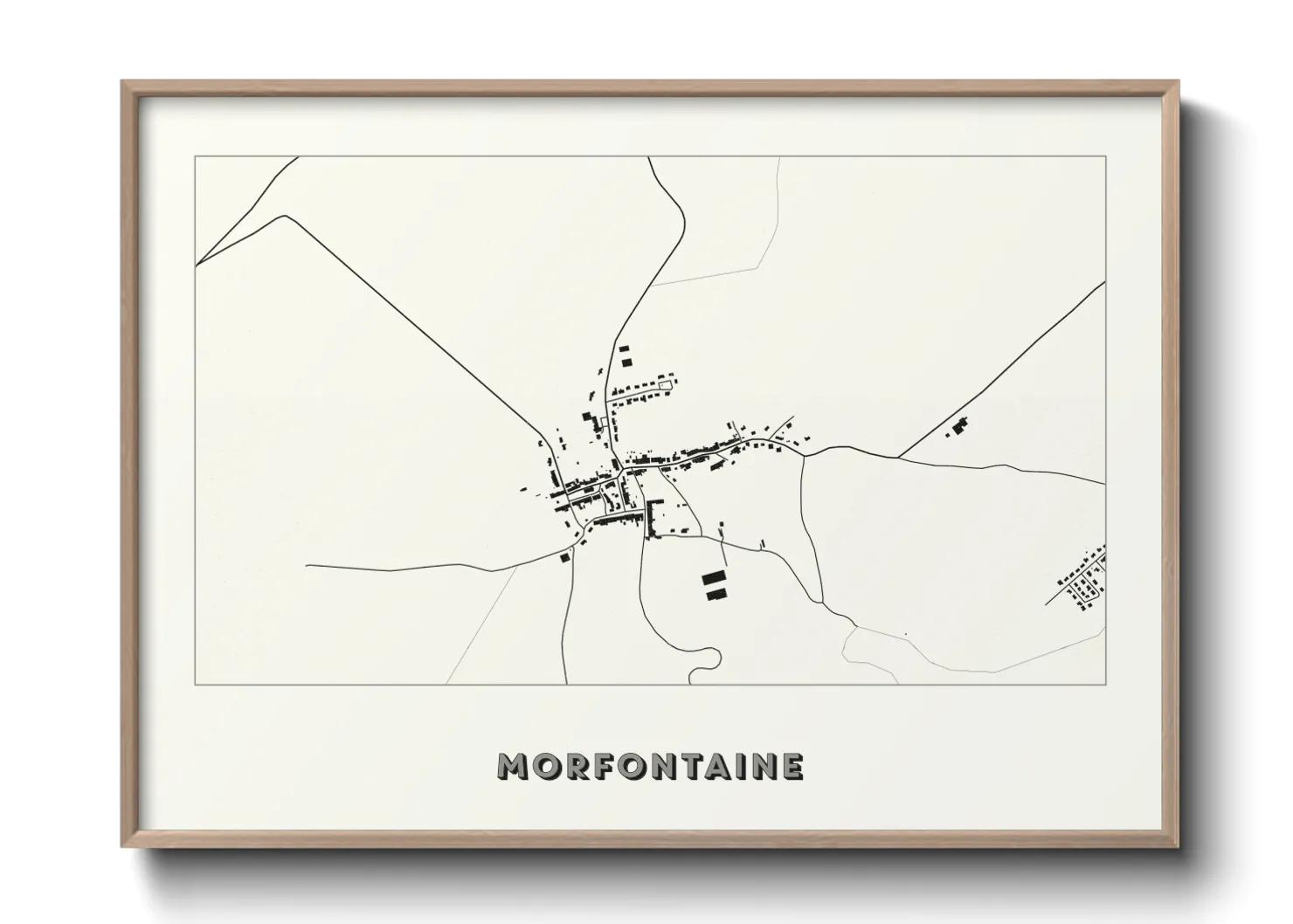 Une affiche de carte sur Morfontaine