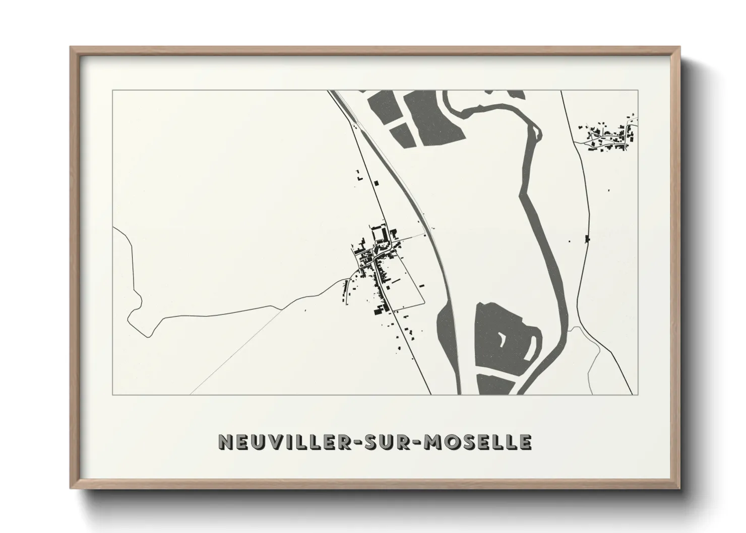 Une affiche de carte sur Neuviller-sur-Moselle