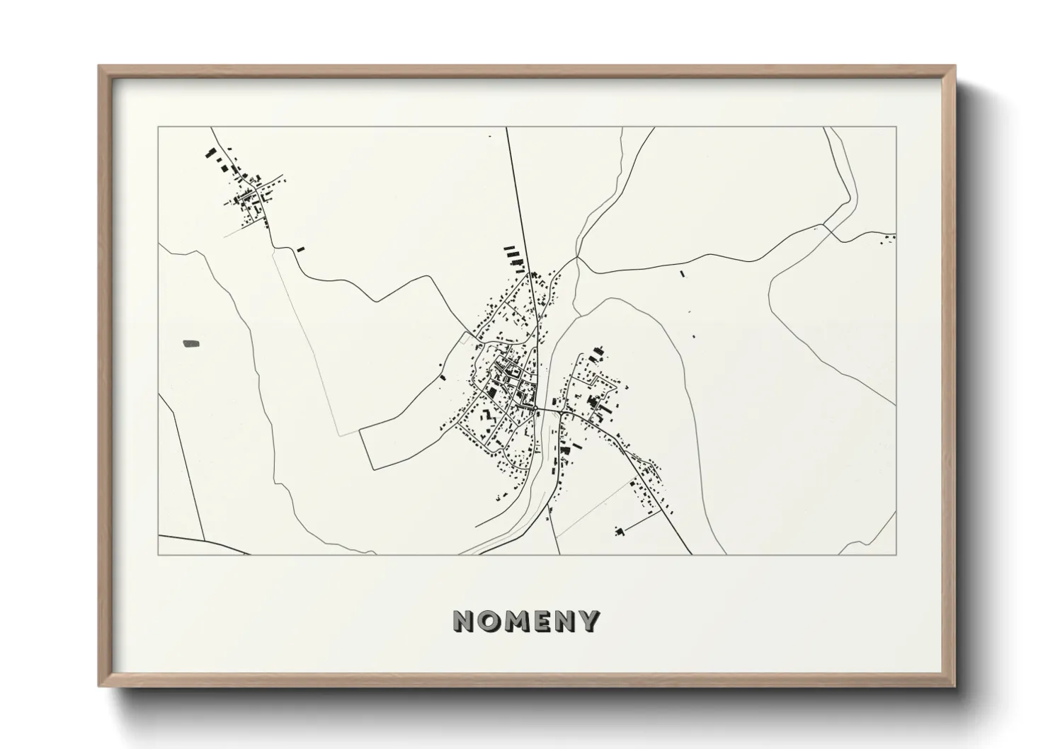 Une affiche de carte sur Nomeny
