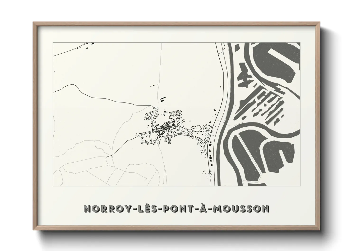 Une affiche de carte sur Norroy-lès-Pont-à-Mousson