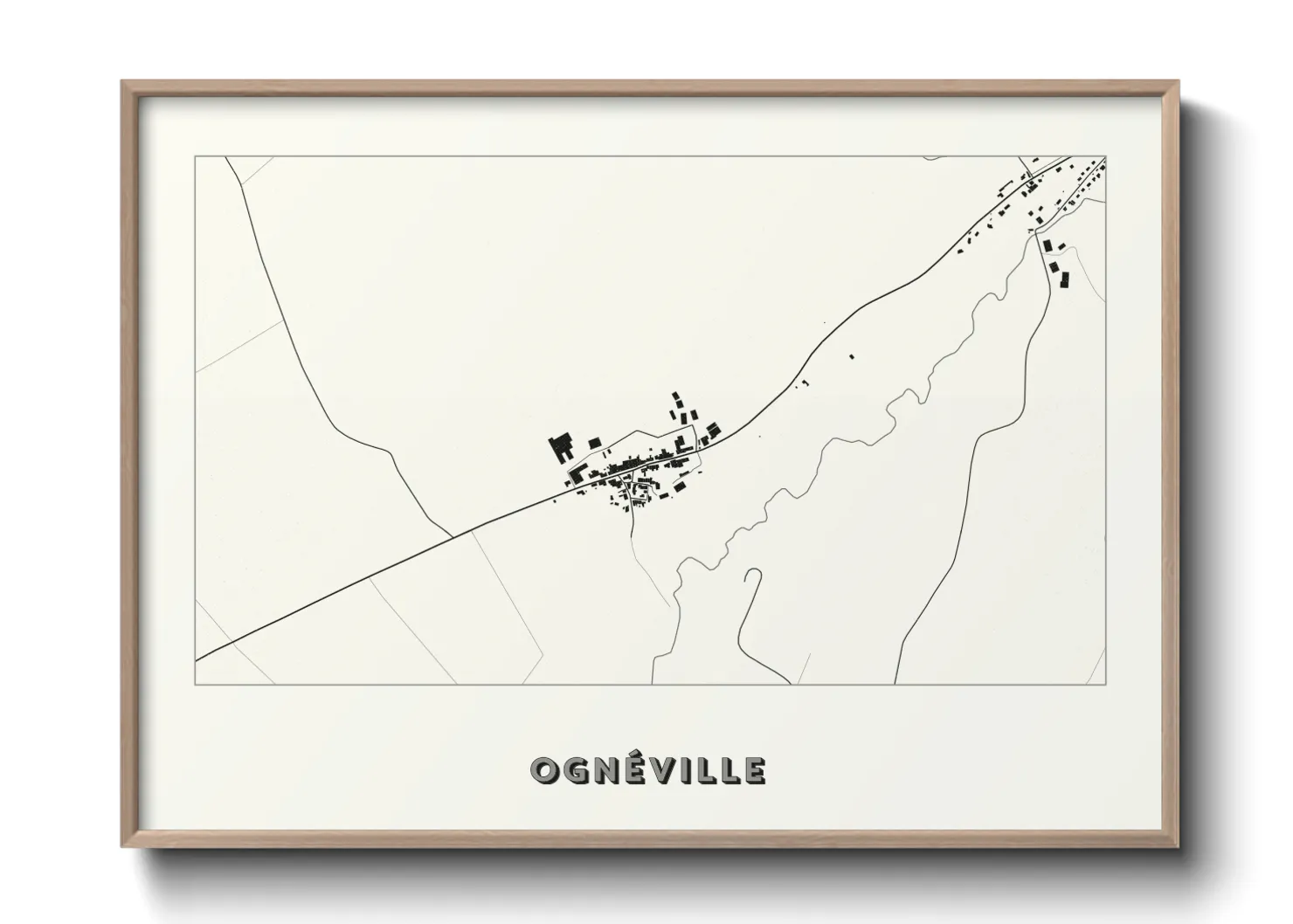 Une affiche de carte sur Ognéville