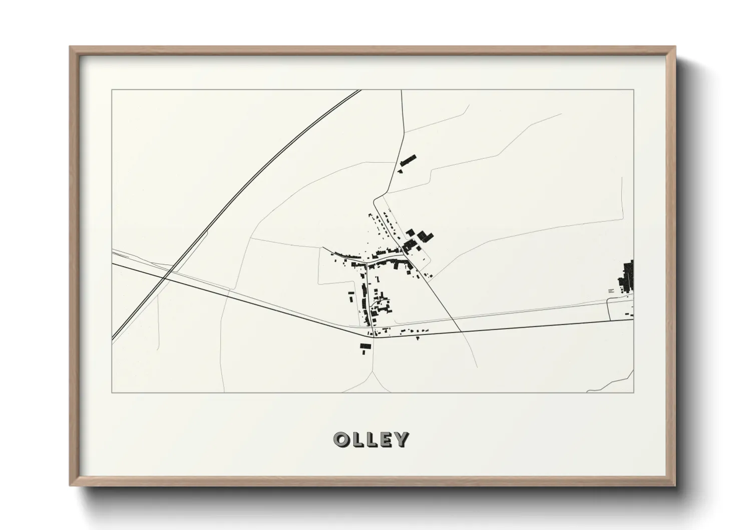 Une affiche de carte sur Olley