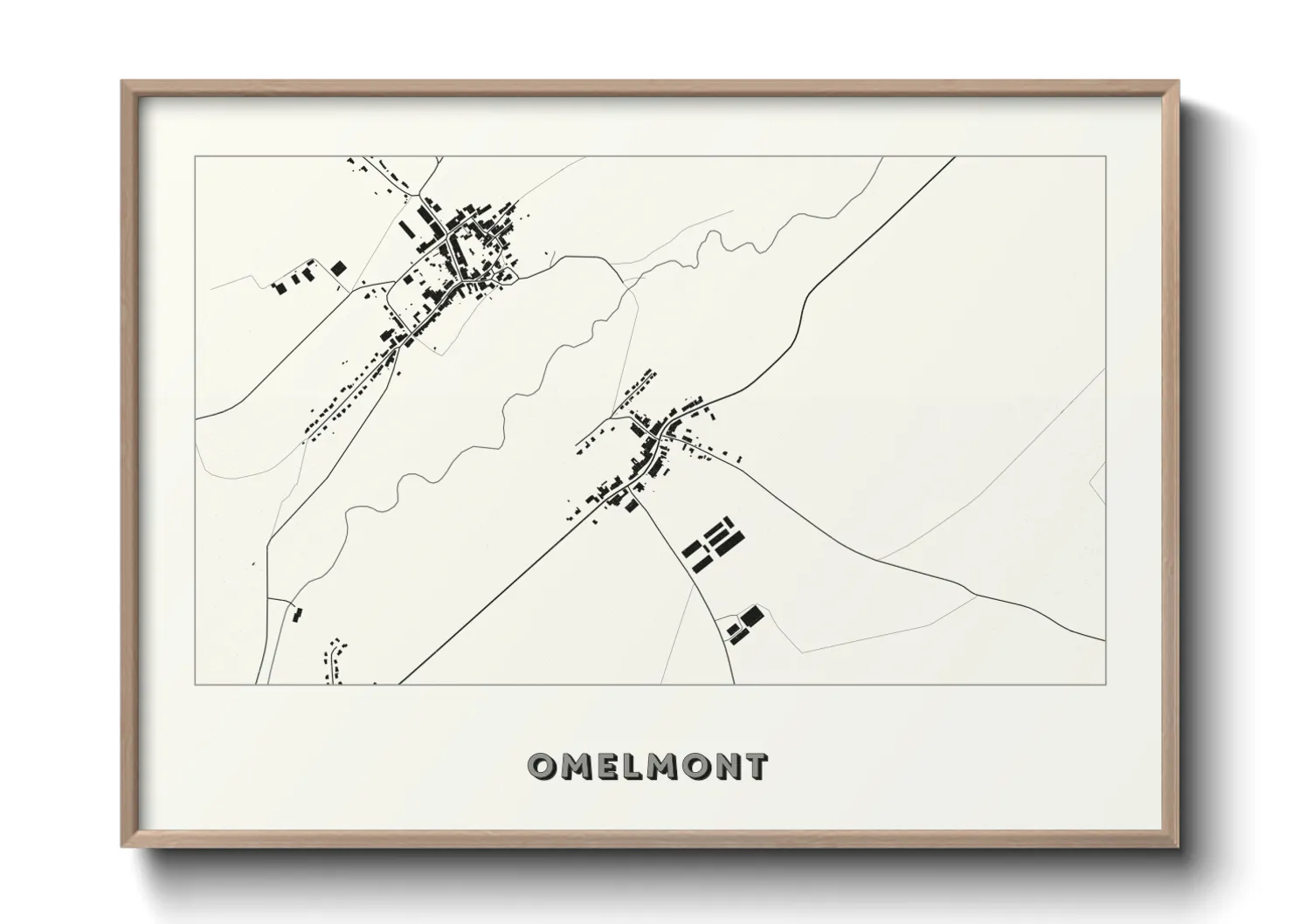 Une affiche de carte sur Omelmont
