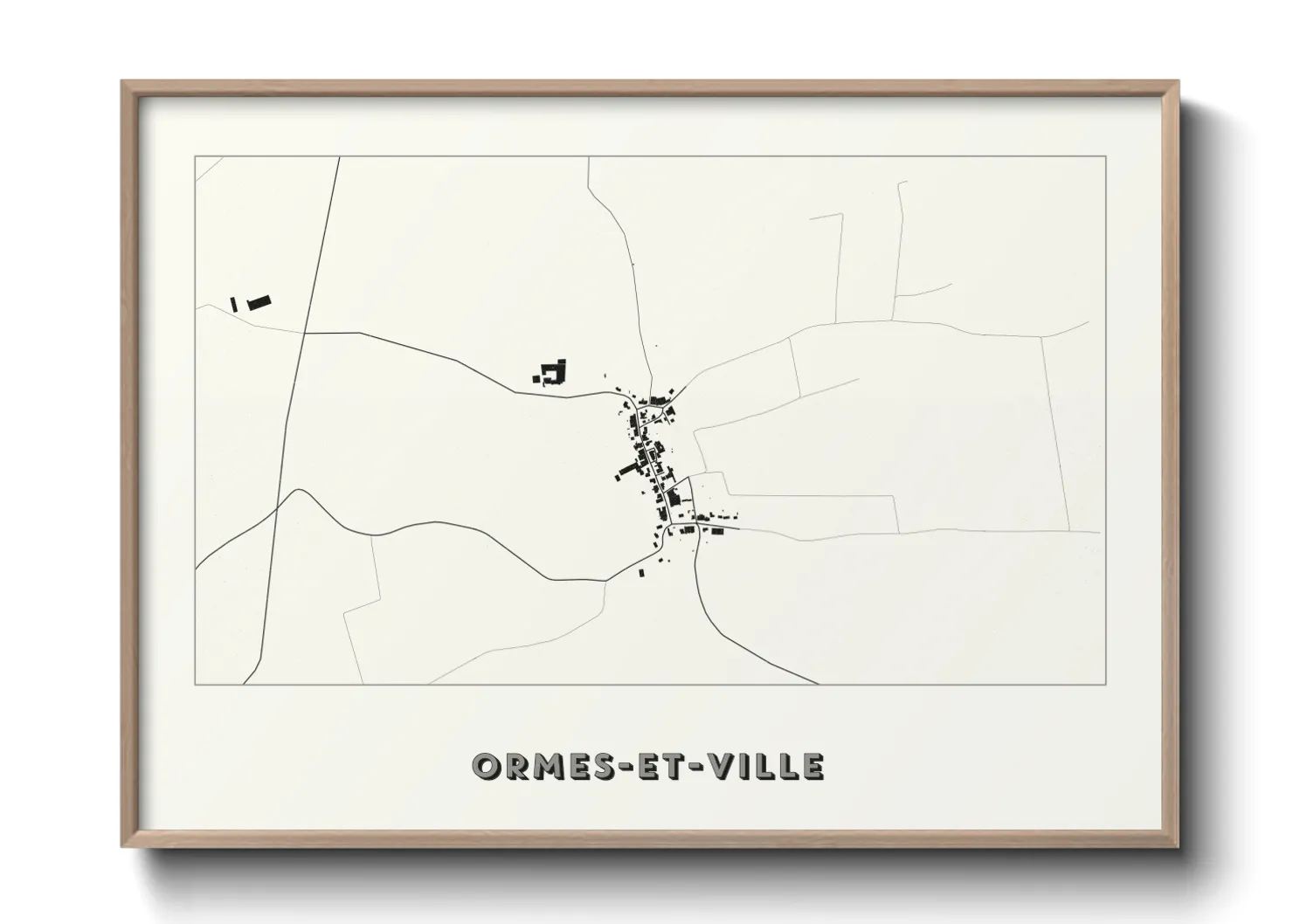 Une affiche de carte sur Ormes-et-Ville