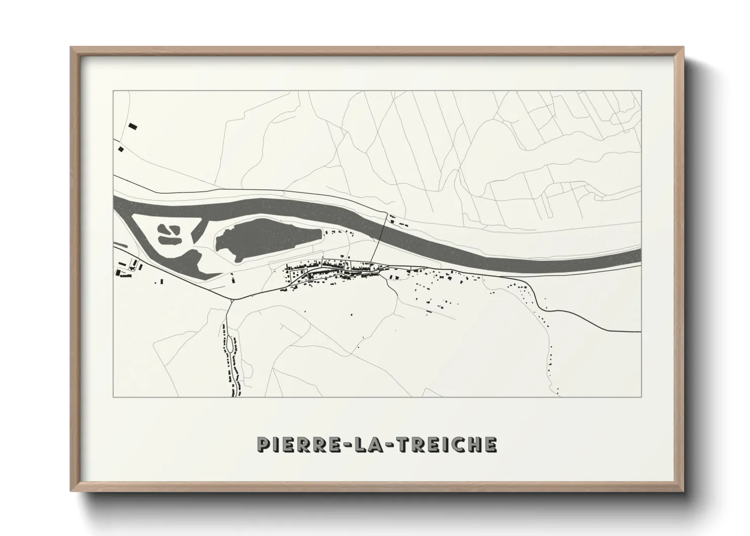 Une affiche de carte sur Pierre-la-Treiche