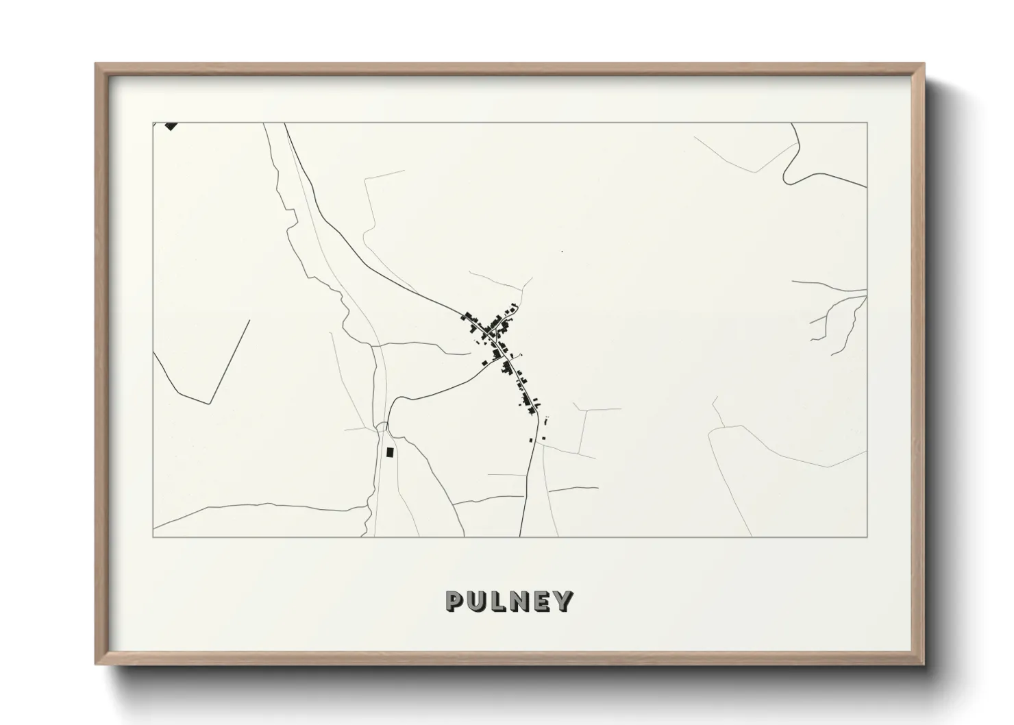 Une affiche de carte sur Pulney