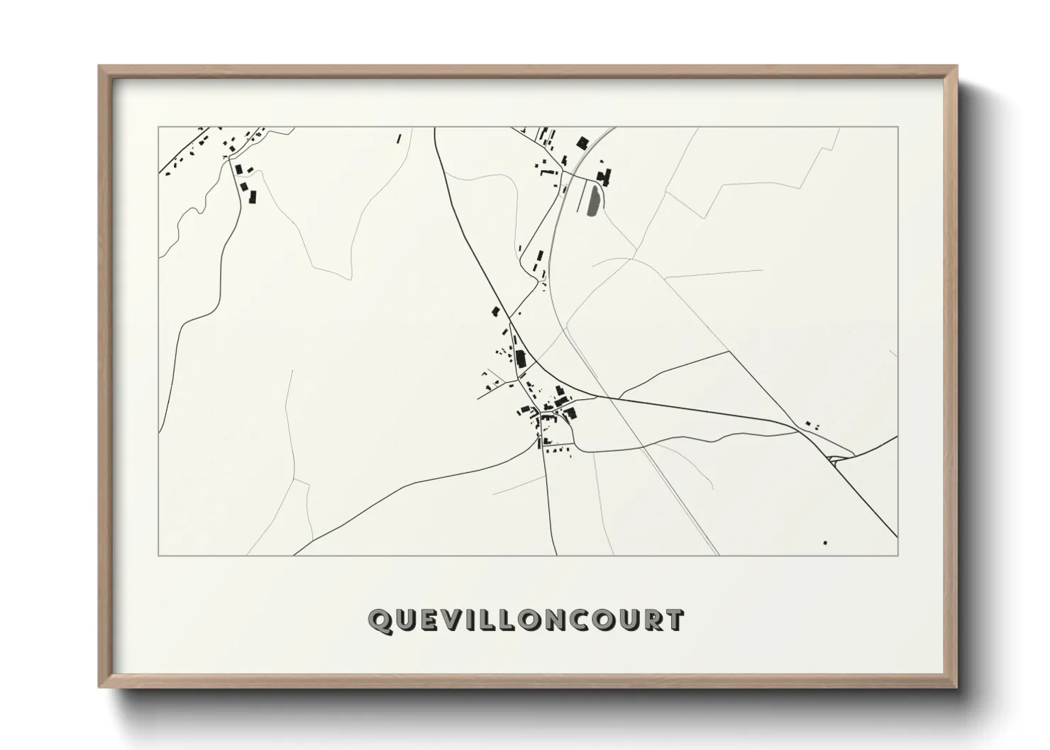 Une affiche de carte sur Quevilloncourt