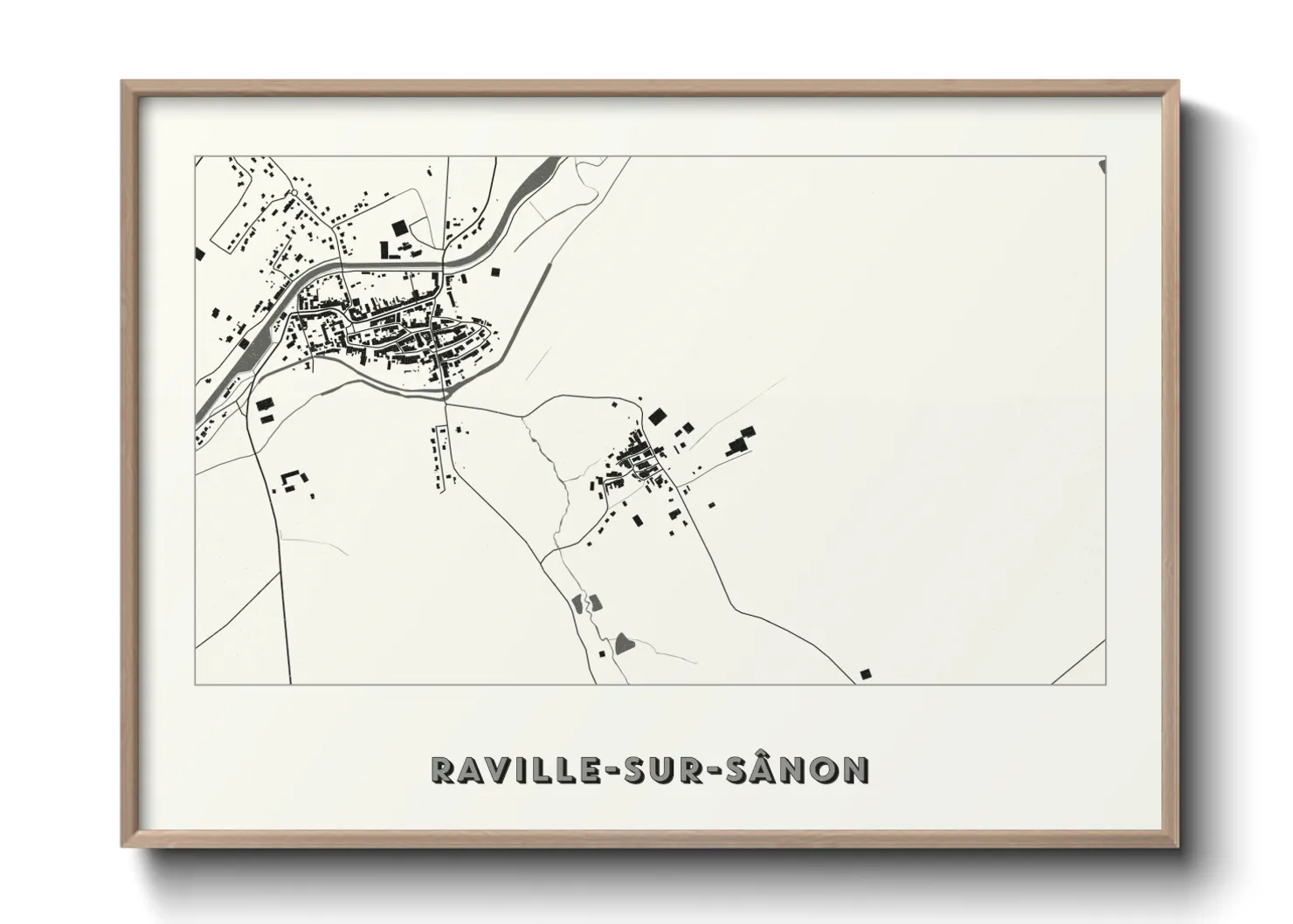 Une affiche de carte sur Raville-sur-Sânon