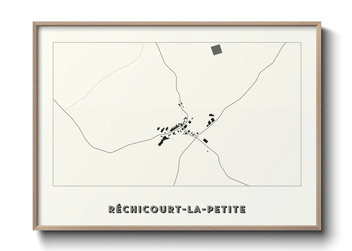 Une affiche de carte sur Réchicourt-la-Petite