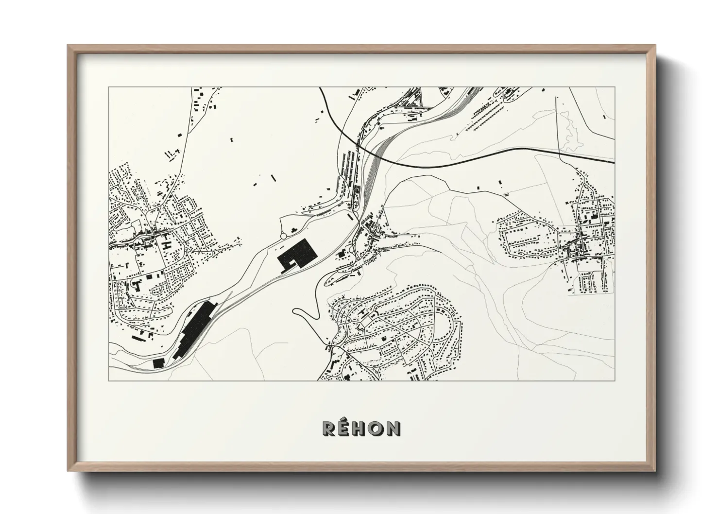 Une affiche de carte sur Réhon