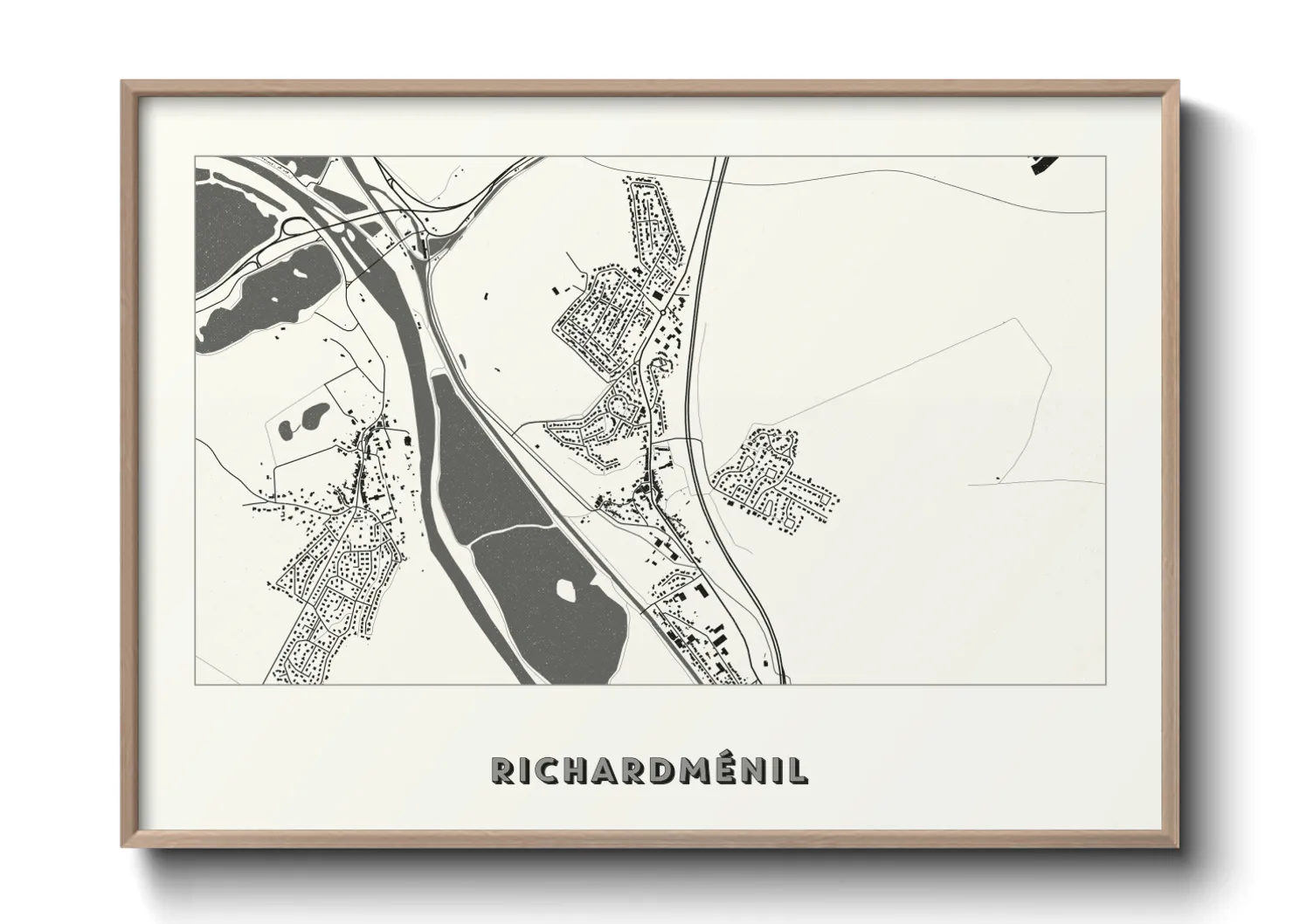 Une affiche de carte sur Richardménil