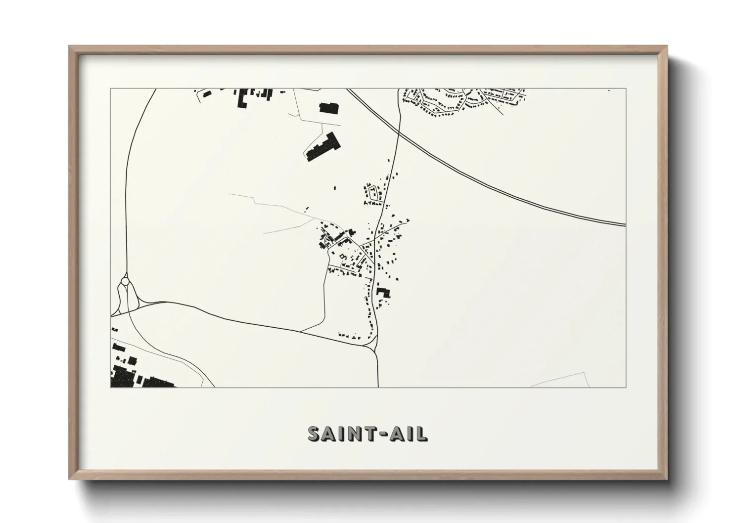 Une affiche de carte sur Saint-Ail