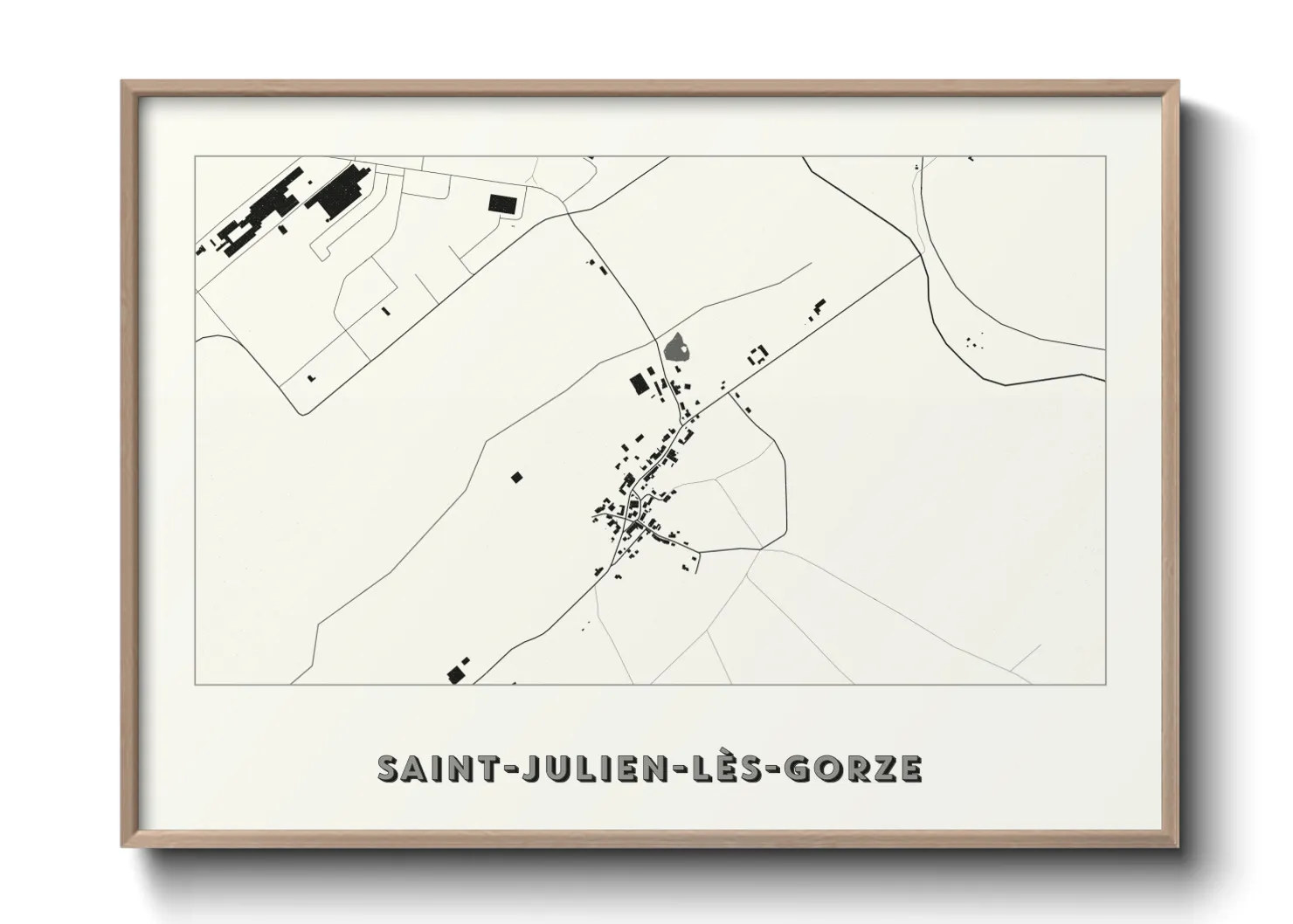 Une affiche de carte sur Saint-Julien-lès-Gorze