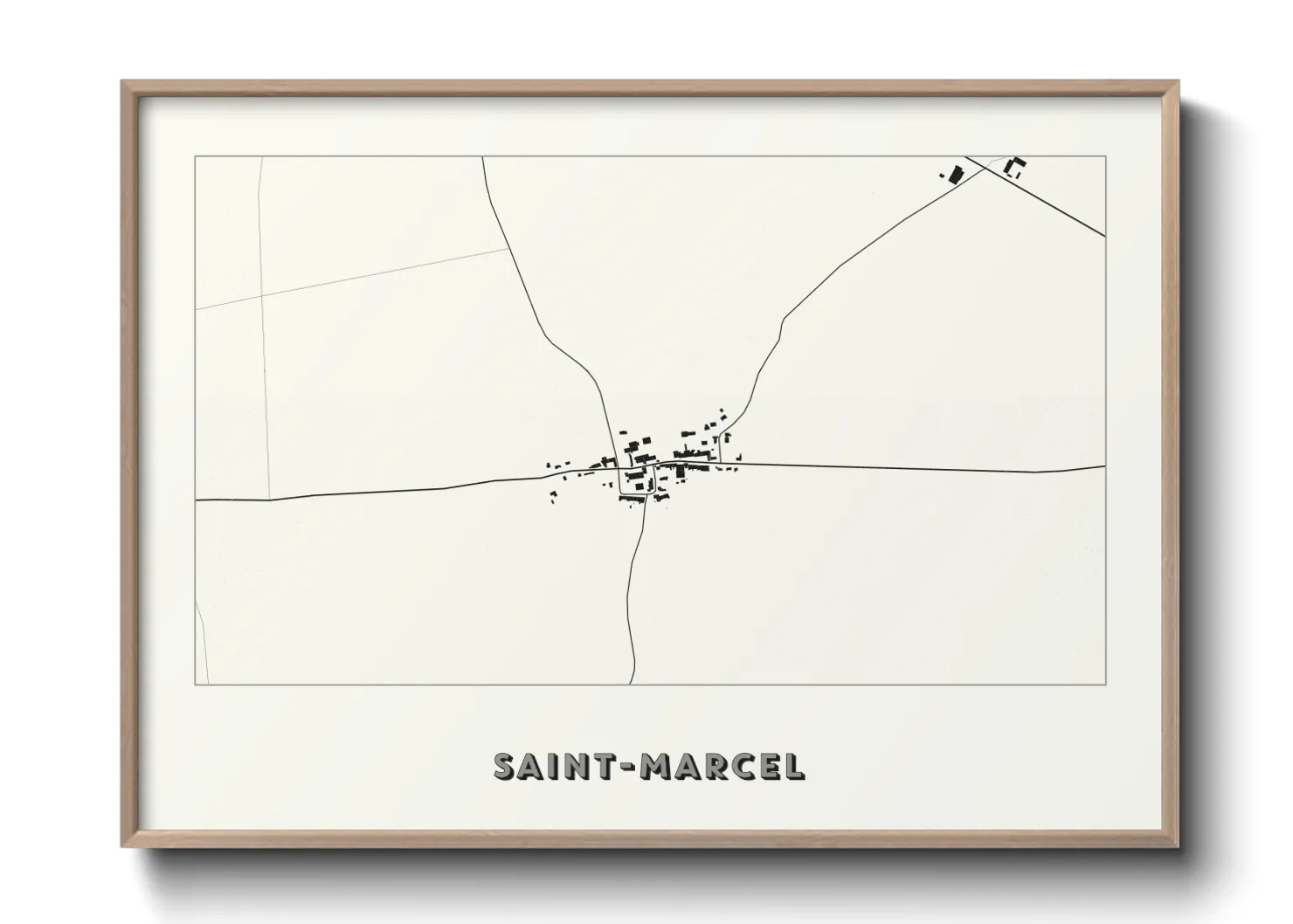 Une affiche de carte sur Saint-Marcel