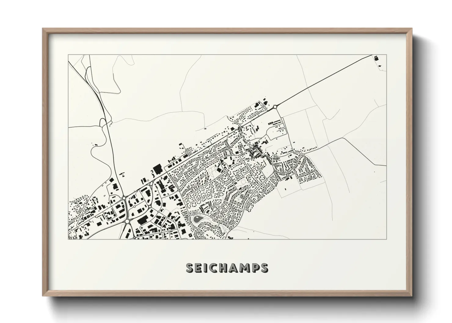 Une affiche de carte sur Seichamps