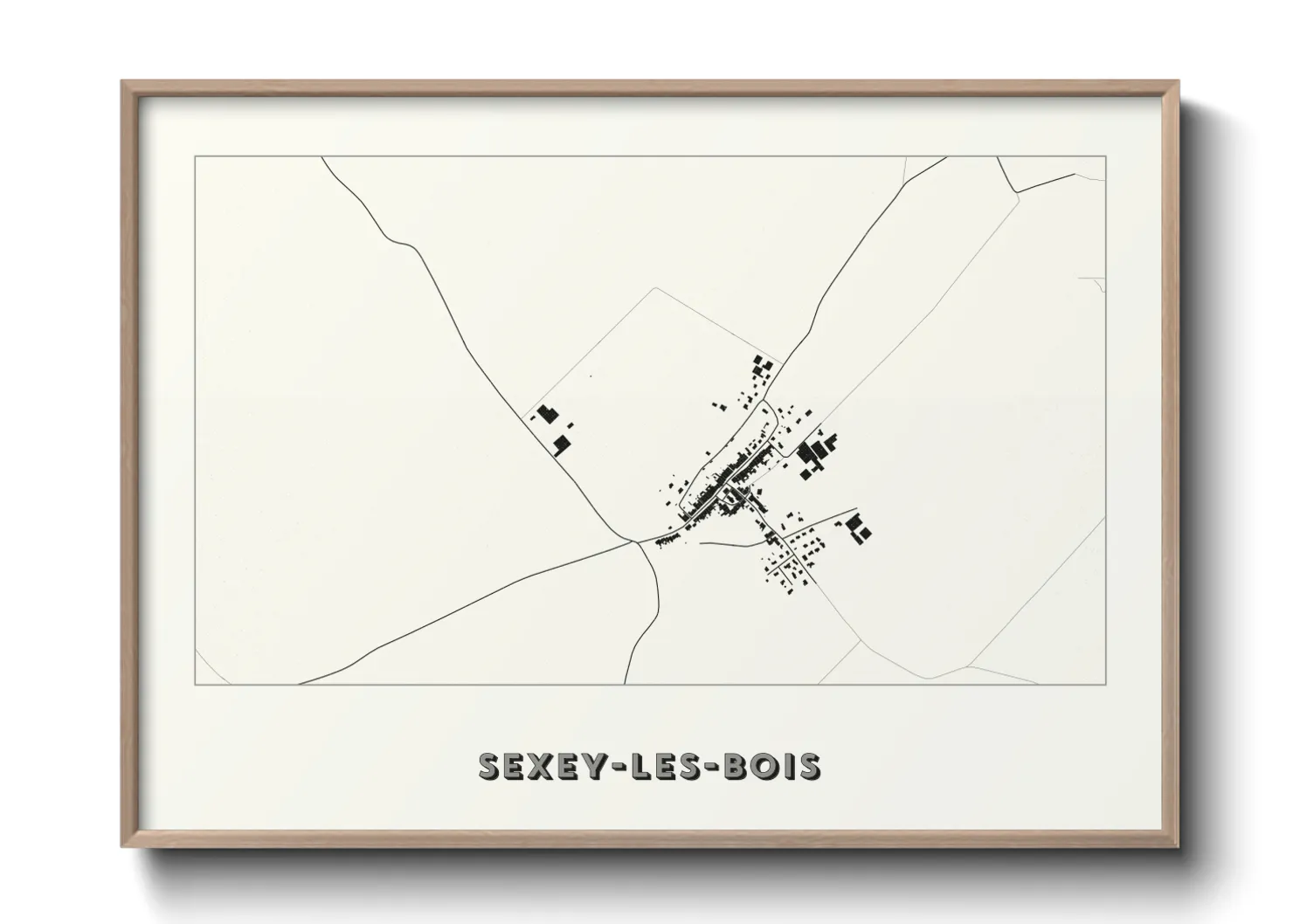 Une affiche de carte sur Sexey-les-Bois