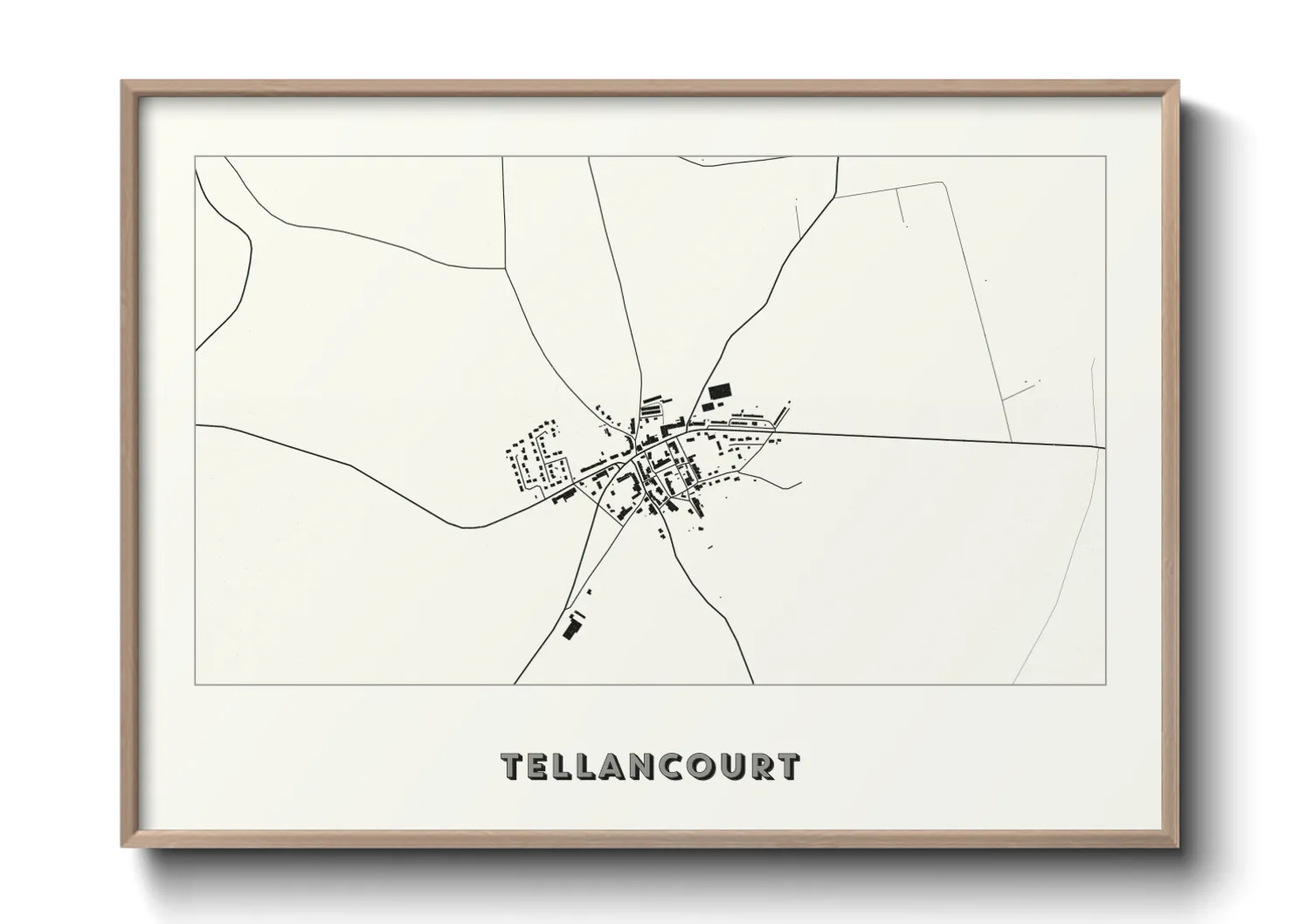 Une affiche de carte sur Tellancourt