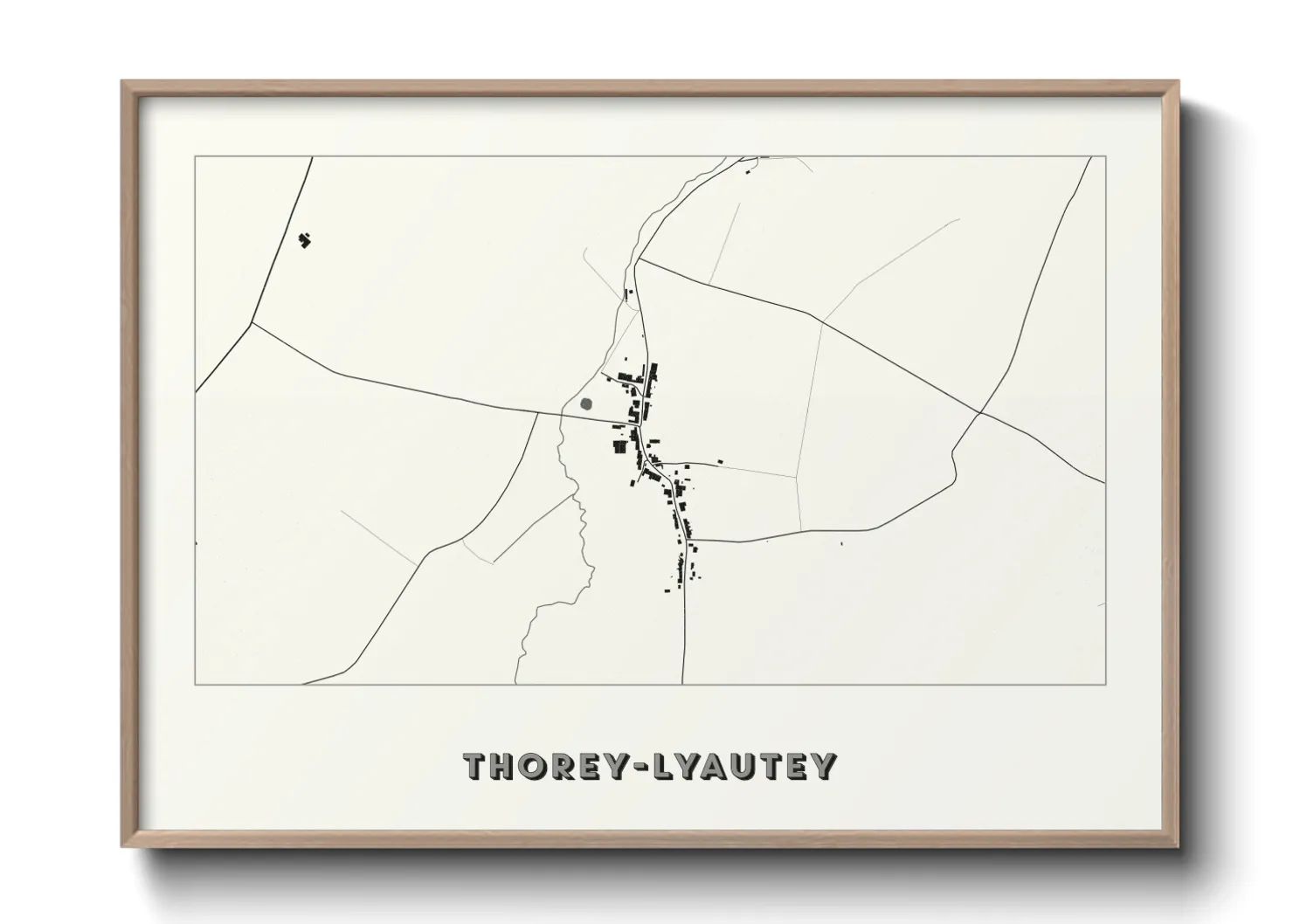 Une affiche de carte sur Thorey-Lyautey