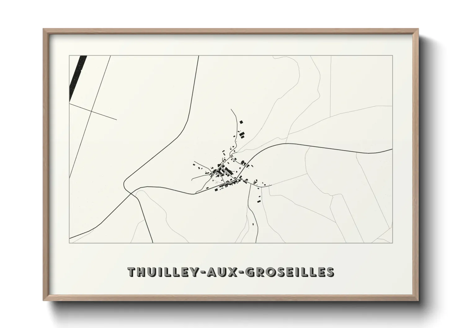 Une affiche de carte sur Thuilley-aux-Groseilles